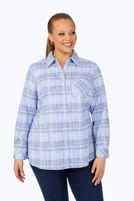 Germaine Plus Purely Plaid Crinkle TunicCompression Shirts