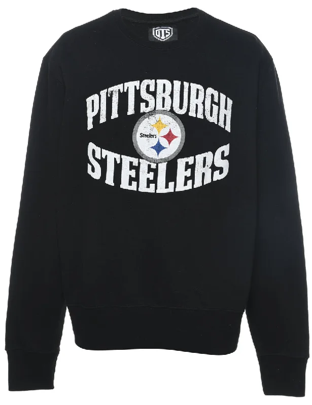 Black Steelers Pittsburgh Printed Sweatshirt - XL