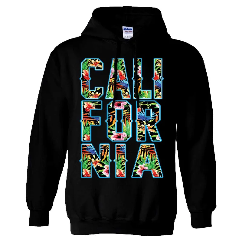 Tropical California Floral Print Sweatshirt Hoodie