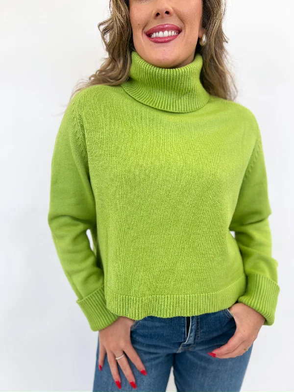 Green Pugsie Turtleneck